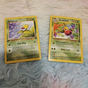 Weepinbell and Bellsprout Pokémon Cards